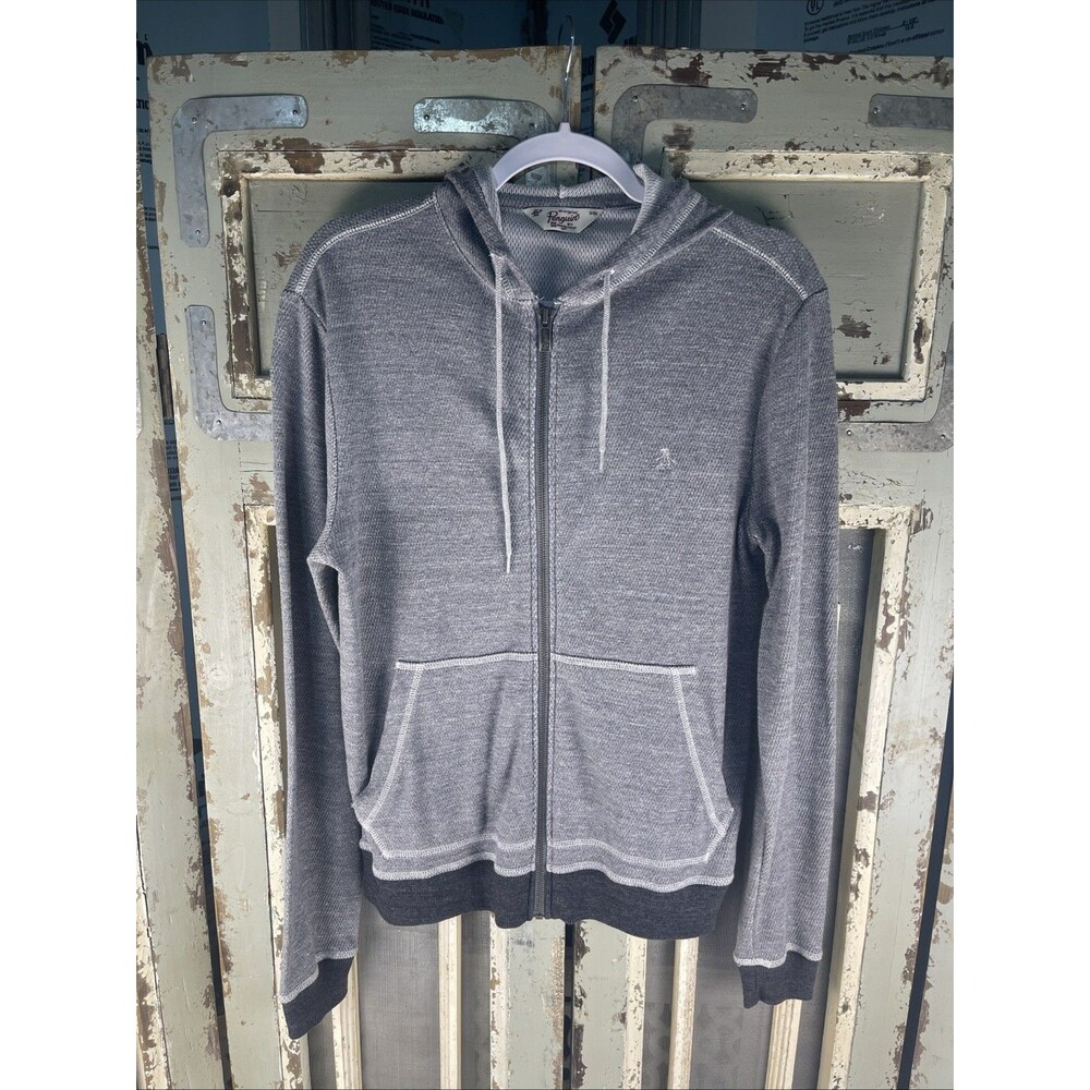 Penguin by Munsingwear Size S Gray Full-Zip Jacket (Retail $90)